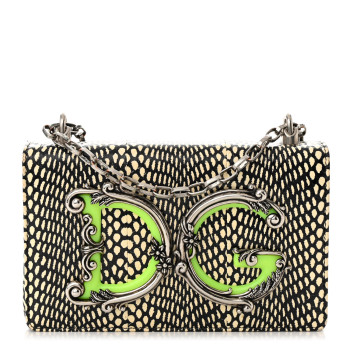 DOLCE & GABBANA Printed Elaphe DG Girls Shoulder Bag Multicolor