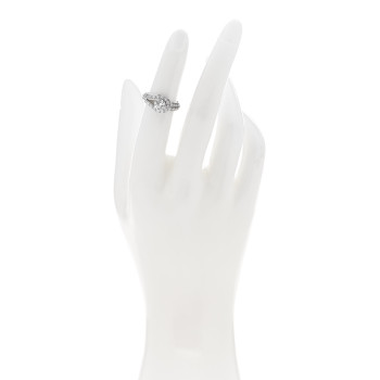 VAN CLEEF & ARPELS Platinum Diamond .70ct Couture Solitaire Ring 48 4.5