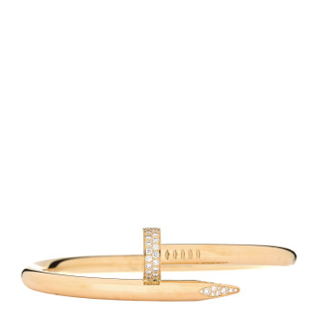 CARTIER 18K Yellow Gold Diamond Large Juste Un Clou Bracelet 18 CARTIER 18K Yellow Gold Diamond Large Juste Un Clou Bracelet 18