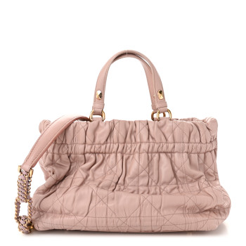CHRISTIAN DIOR Gaufre Lambskin Cannage Delices Tote Poudre CHRISTIAN DIOR Gaufre Lambskin Cannage Delices Tote Poudre