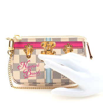 LOUIS VUITTON Damier Azur Summer Trunks Newport Beach Mini Pochette Accessories