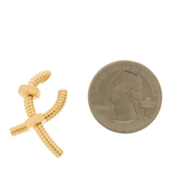 CARTIER 18K Yellow Gold Ecrou Single Left Earring CARTIER 18K Yellow Gold Ecrou Single Left Earring