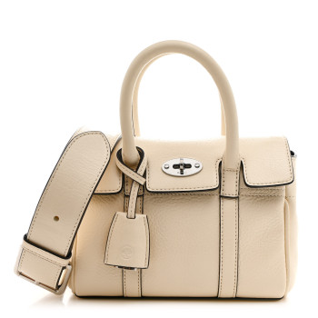 MULBERRY Classic Grain Mini Bayswater White