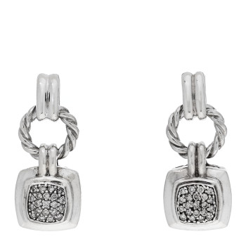 DAVID YURMAN Sterling Silver Diamond Petite Albion Drop Earrings DAVID YURMAN Sterling Silver Diamond Petite Albion Drop Earrings