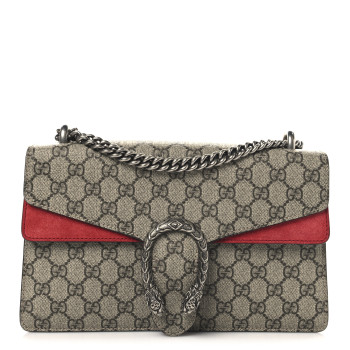GUCCI GG Supreme Monogram Small Dionysus Shoulder Bag Red