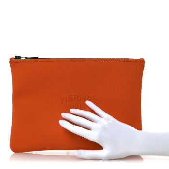 HERMES Neoprene Neobain Medium Case Orange