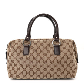 GUCCI Monogram Small Boston Dark Brown