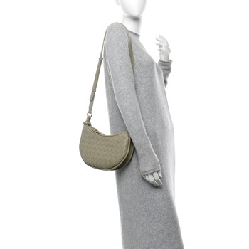 BOTTEGA VENETA Nappa Intrecciato Small Gemelli Multipocket Bag Travertine Muse
