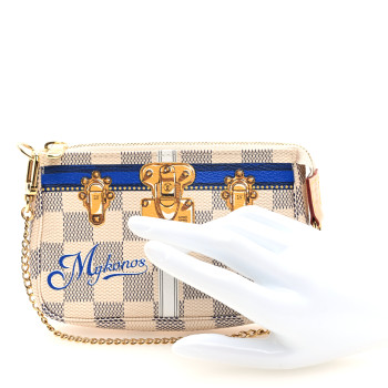 LOUIS VUITTON Damier Azur Summer Trunks Mykonos Mini Pochette Accessories