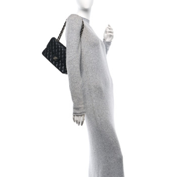 CHANEL Lambskin Quilted Small Double Flap Black