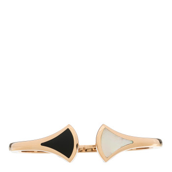 BULGARI 18K Rose Gold Mother of Pearl Black Onyx Divas Dream Cuff Bracelet BULGARI 18K Rose Gold Mother of Pearl Black Onyx Divas Dream Cuff Bracelet