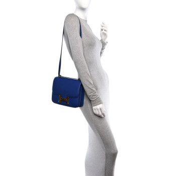 HERMES Epsom Constance 24 Bleu Electrique