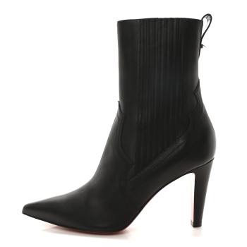 CHRISTIAN LOUBOUTIN Calfskin Santigag 85 Ankle Boots 41 Black