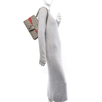 GUCCI GG Supreme Monogram Small Dionysus Shoulder Bag Red