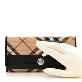 BURBERRY Supernova Check Continental Wallet Black