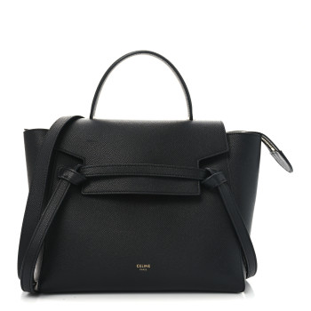 CELINE Grained Calfskin Micro Belt Bag Black
