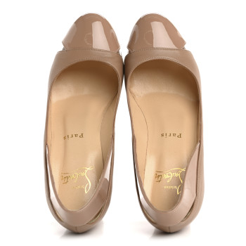 CHRISTIAN LOUBOUTIN Patent Nappa PVC 70 Pumps 37 Nude