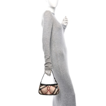 BURBERRY Nova Check Mini Shoulder Bag Black