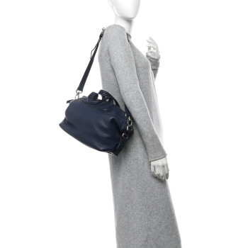 GIVENCHY Pebbled Calfskin Small Nightingale Night Blue