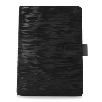 LOUIS VUITTON Epi Medium Ring Agenda Cover Black