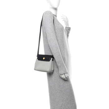 HERMES Military Toile Vache Hunter Herbag Zip Retourne 20 Ecru Black