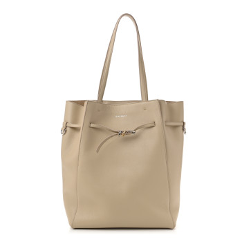 GIVENCHY Calfskin Voyou Medium North South Tote Natural Beige
