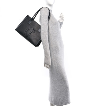 CHRISTIAN LOUBOUTIN Calfskin Empire Small By My Side Tote Black