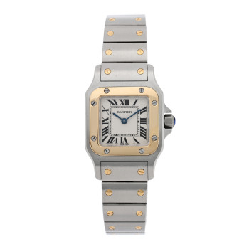 CARTIER Stainless Steel 18K Yellow Gold 24mm Santos De Cartier Galbee Quartz Watch CARTIER Stainless Steel 18K Yellow Gold 24mm Santos De Cartier Galbee Quartz Watch