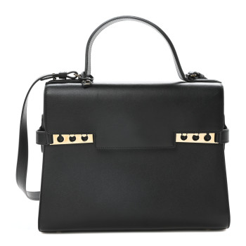 DELVAUX Smooth Calfskin GM Tempete Satchel Black
