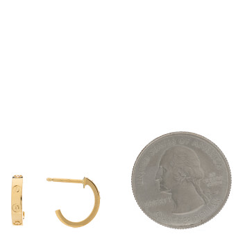CARTIER 18K Yellow Gold Small LOVE Hoop Earrings CARTIER 18K Yellow Gold Small LOVE Hoop Earrings