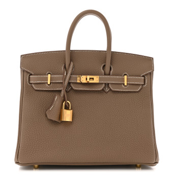 HERMES Togo Birkin 25 Etoupe