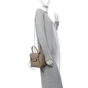 CELINE Grained Calfskin Nano Belt Bag Light Taupe