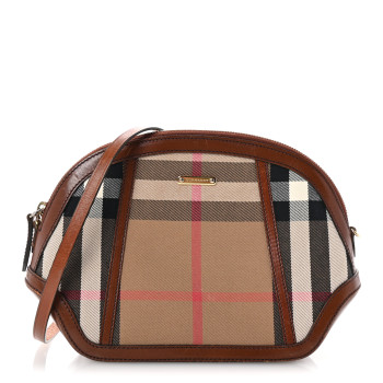 BURBERRY House Check Mini Orchard Crossbody Tan