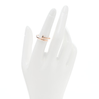 CARTIER 18K Pink Gold Small Juste Un Clou Ring 54 7 CARTIER 18K Pink Gold Small Juste Un Clou Ring 54 7