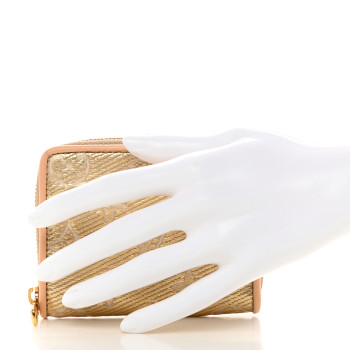 LOUIS VUITTON Monoglam Zippy Coin Purse Beige