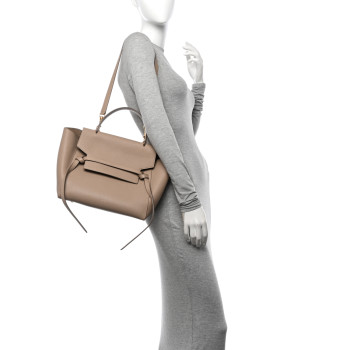 CELINE Grained Calfskin Mini Belt Bag Light Taupe