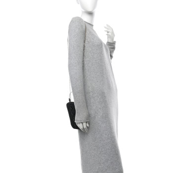 CHRISTIAN DIOR Patent Cannage Lady Dior Phone Holder Black CHRISTIAN DIOR Patent Cannage Lady Dior Phone Holder Black