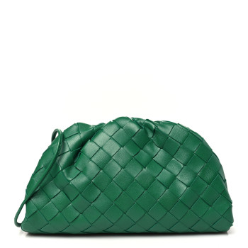 BOTTEGA VENETA Nappa Intrecciato The Mini Pouch Racing Green