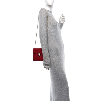 BULGARI Calfskin Small Serpenti Forever Snake Strap Crossbody Bag Red BULGARI Calfskin Small Serpenti Forever Snake Strap Crossbody Bag Red