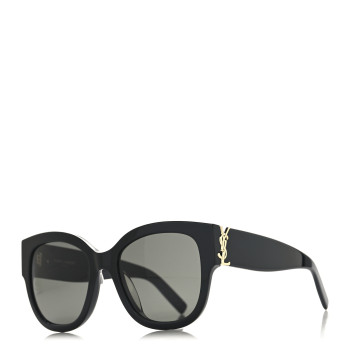 SAINT LAURENT Acetate Cateye Sunglasses SL M95 F Black