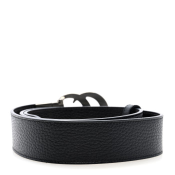 GUCCI Dollar Calfskin Double G Reversible 37mm Belt  90 36 Black New Acero