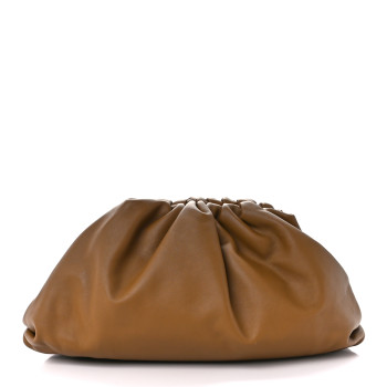 BOTTEGA VENETA Smooth Butter Calf The Pouch Oversized Clutch Teak