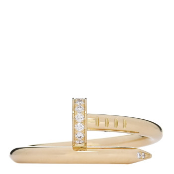 CARTIER 18K Yellow Gold Diamond Juste Un Clou Ring 58 8.5 CARTIER 18K Yellow Gold Diamond Juste Un Clou Ring 58 8.5