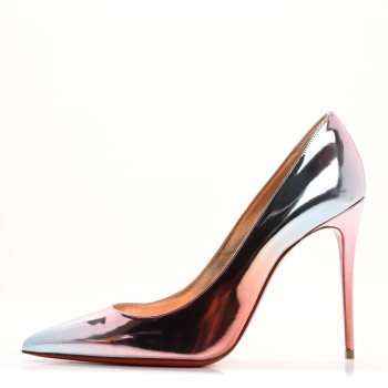 CHRISTIAN LOUBOUTIN Metallic Degrade Specchio Kate 100 Pumps 38.5 Leche