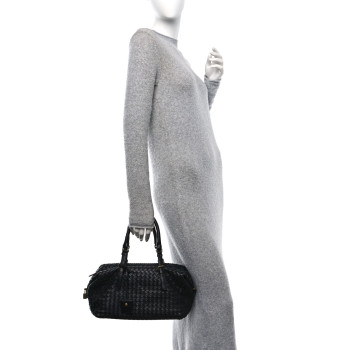 BOTTEGA VENETA Nappa Intrecciato Montaigne Bag Black