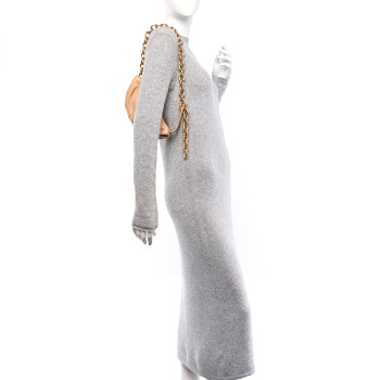 BOTTEGA VENETA Nappa The Belt Chain Pouch Almond