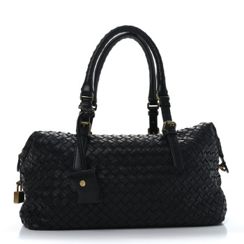 BOTTEGA VENETA Nappa Intrecciato Montaigne Bag Black