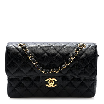 CHANEL Caviar Quilted Small Double Flap Black
