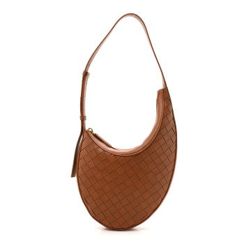 BOTTEGA VENETA Nappa Intrecciato Small Drop Shoulder Bag Wood