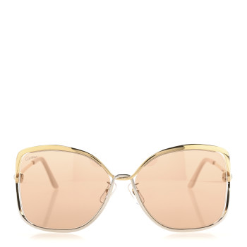 CARTIER Metal Trinity Sunglasses CT0225SA 002 Gold Silver CARTIER Metal Trinity Sunglasses CT0225SA 002 Gold Silver